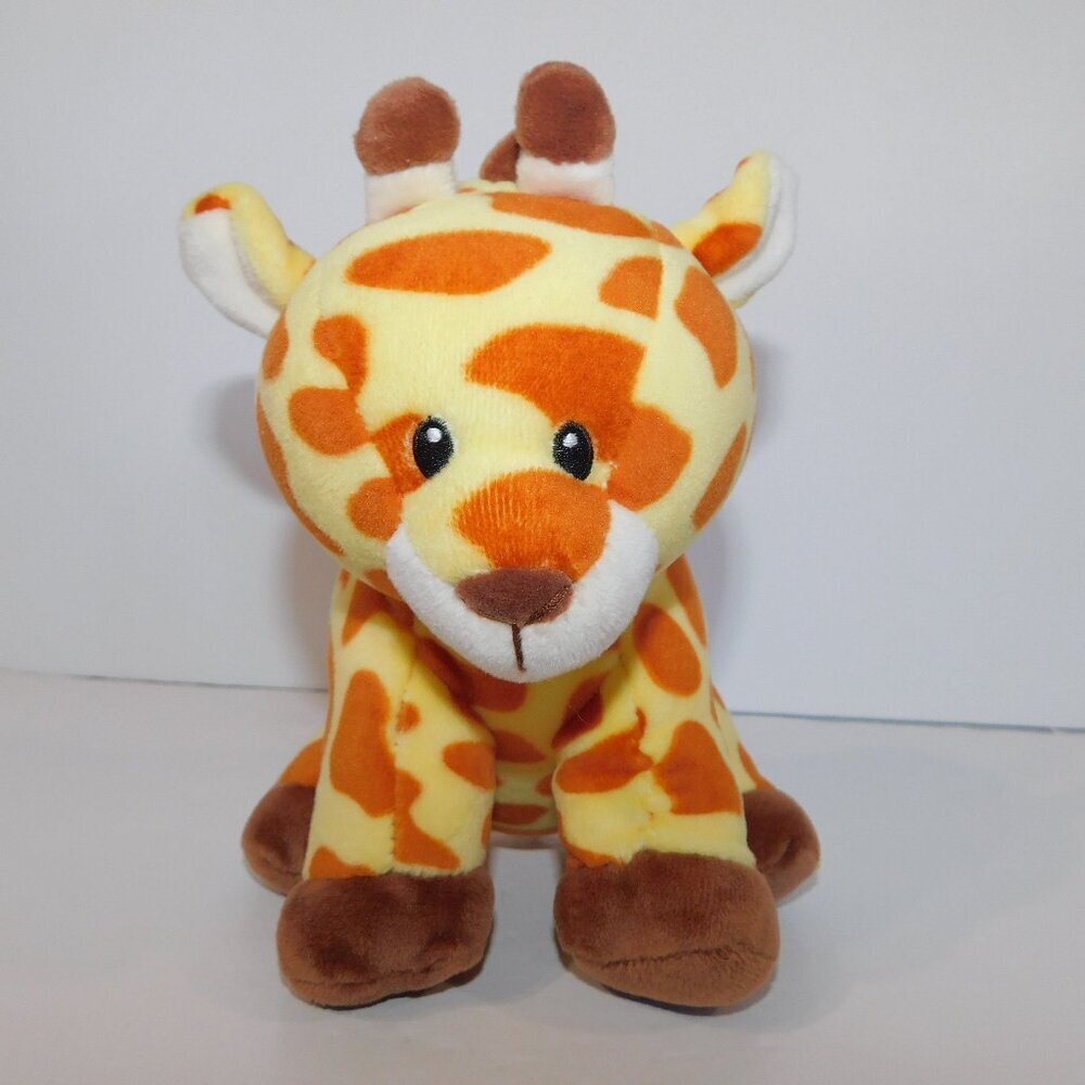 TY Baby Gracie Giraffe Yellow Brown 6.5" Plush Stuffed Toy Sewn eyes 2017